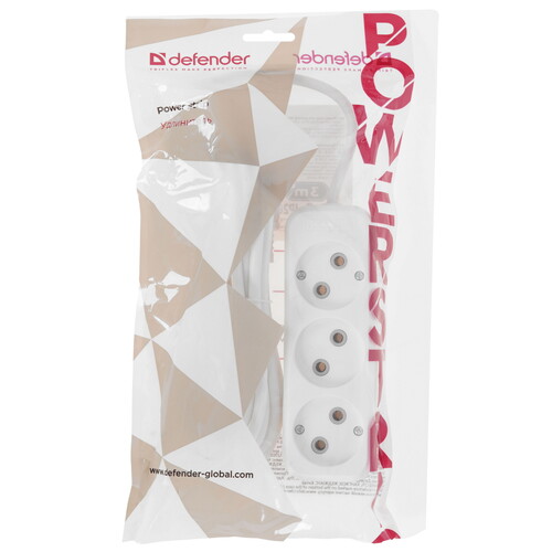 Купить Удлинитель Defender B230 белый  9231126. Характеристики, отзывы и цены в Донецке