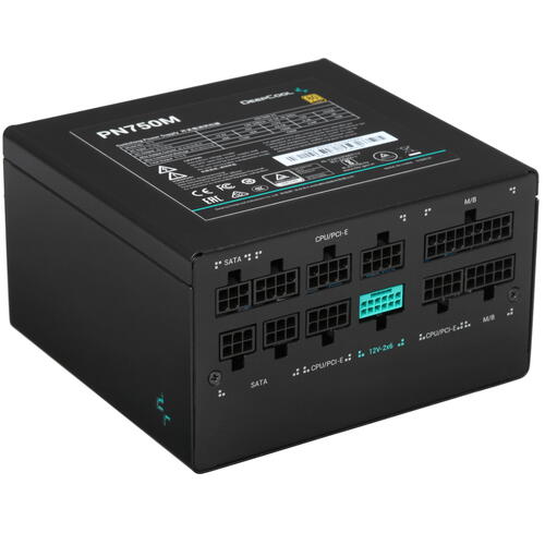 Купить Блок питания DEEPCOOL PN750M [R-PN750M-FC0B-EU] черный  5444674. Характеристики, отзывы и цены в Донецке