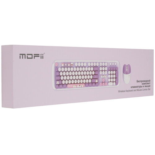 Купить Клавиатура+мышь беспроводная   MOFii SMK-648M3AG фиолетовый  9241072. Характеристики, отзывы и цены в Донецке
