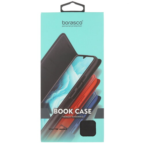 Купить Чехол-книжка  BoraSCO для Vivo Y04 черный  5628697. Характеристики, отзывы и цены в Донецке