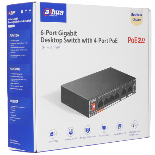Купить Коммутатор Dahua DH-SG1006P  9255506. Характеристики, отзывы и цены в Донецке