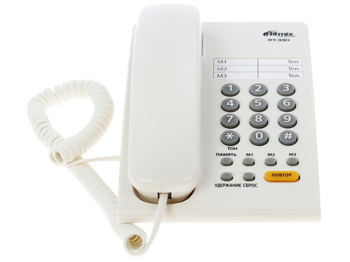 Купить Телефон проводной Ritmix RT-330  1051083. Характеристики, отзывы и цены в Донецке