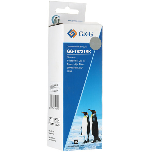 Купить Чернила водорастворимые G&G GG-T6731BK матовый черный  4742445. Характеристики, отзывы и цены в Донецке