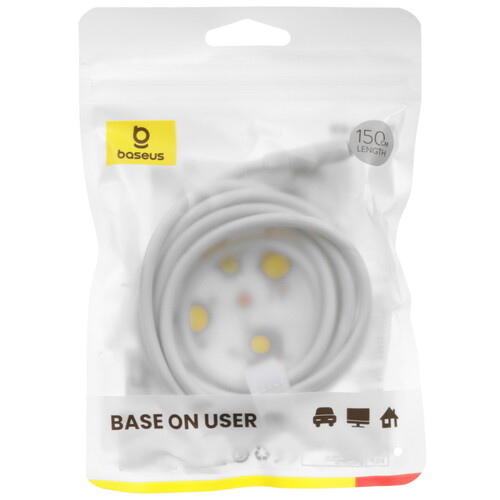 Купить Кабель круглый Baseus USB Type-C - USB Type-C белый 1.5 м  5627480. Характеристики, отзывы и цены в Донецке