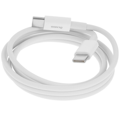 Купить Кабель круглый Olmio USB Type-C - USB Type-C белый 1 м  9929505. Характеристики, отзывы и цены в Донецке