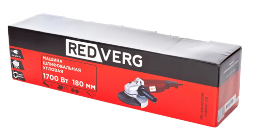 Купить Углошлифовальная машина (УШМ) REDVERG RD-AG170-180S  5483195. Характеристики, отзывы и цены в Донецке
