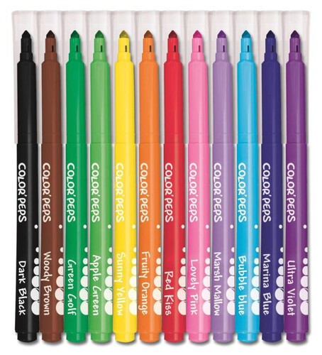 Купить Фломастеры Maped COLOR'PEPS LONG LIFE,3хгр.пиш.узел,смываем,12цв/наб,845020  9138132. Характеристики, отзывы и цены в Донецке