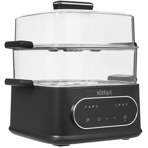 Купить Пароварка Kitfort КТ-6468 черный  9236263. Характеристики, отзывы и цены в Донецке
