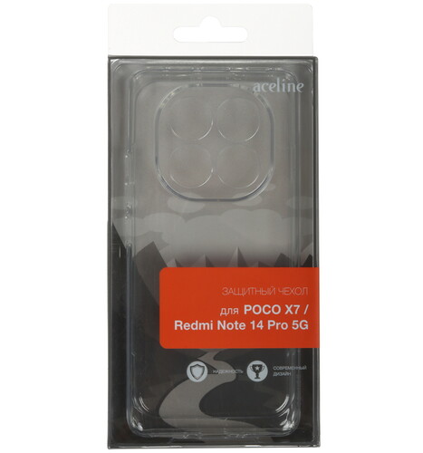 Купить Накладка  Aceline Silicone для POCO X7/ Xiaomi Redmi Note 14 Pro 5G прозрачный  9206280. Характеристики, отзывы и цены в Донецке