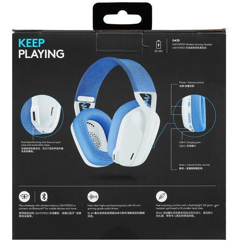 Купить Беспроводные наушники Logitech G435 белый 2021  5051357. Характеристики, отзывы и цены в Донецке