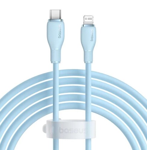 Купить Кабель круглый Baseus Lightning 8-pin - USB Type-C голубой 2 м  9260751. Характеристики, отзывы и цены в Донецке