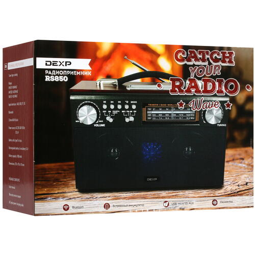Купить Радиоприемник DEXP RS850 черный  4793990. Характеристики, отзывы и цены в Донецке