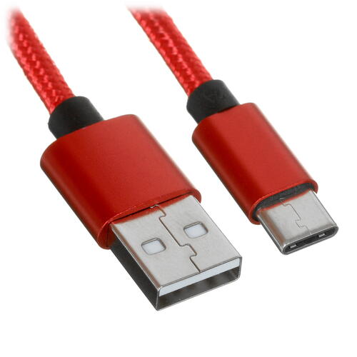 Купить Кабель круглый DEXP USB Type-C - USB 2.0 Type-A красный 1 м  4834174. Характеристики, отзывы и цены в Донецке
