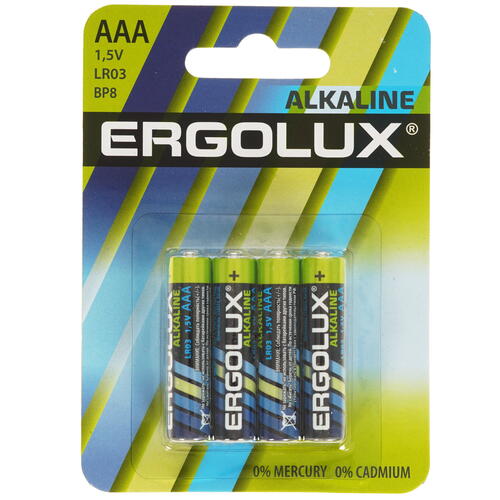 Купить Батарейка Ergolux LR03 BP-8 AAA / AAA (LR03/FR03)  9105781. Характеристики, отзывы и цены в Донецке