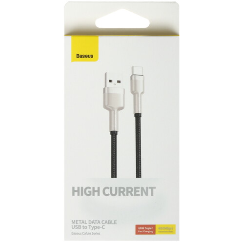 Купить Кабель круглый Baseus USB Type-C - USB 2.0 Type-A черный 1 м  9167139. Характеристики, отзывы и цены в Донецке