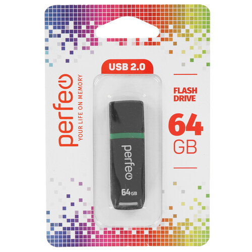 Купить Память USB Flash 64 ГБ Perfeo C11 [PF-C11B064]  9209109. Характеристики, отзывы и цены в Донецке
