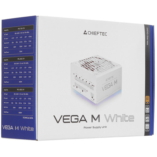 Купить Блок питания Chieftec Vega 1000W White [PPG-1000-CW] белый  5632096. Характеристики, отзывы и цены в Донецке
