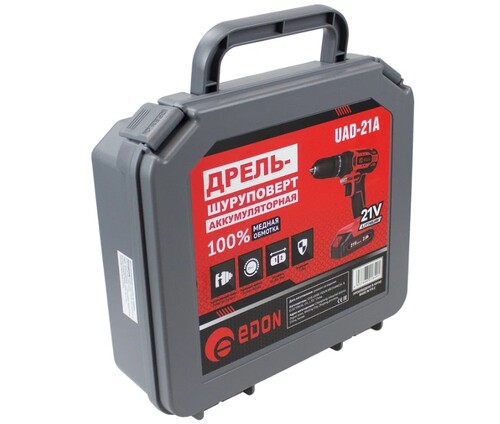 Купить Дрель-шуруповерт EDON UAD-21A  9296415. Характеристики, отзывы и цены в Донецке
