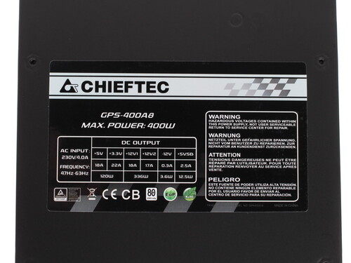 Купить Блок питания Chieftec SMART  1065815. Характеристики, отзывы и цены в Донецке