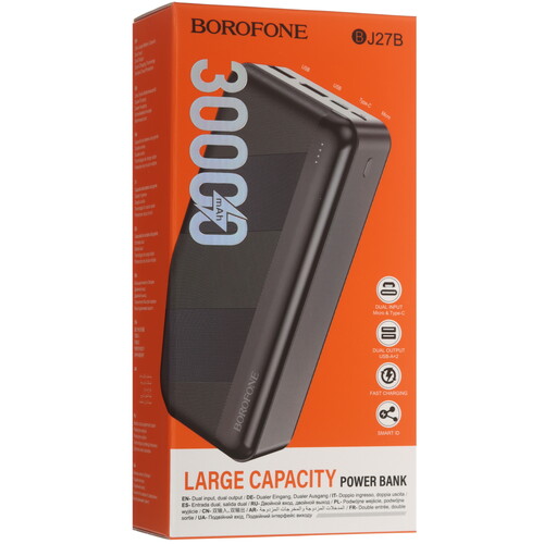 Купить Портативный аккумулятор Borofone BJ27B черный  5475249. Характеристики, отзывы и цены в Донецке