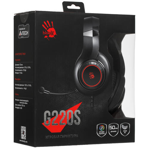 Купить Проводные наушники A4Tech Bloody G220S черный 2021  4812210. Характеристики, отзывы и цены в Донецке