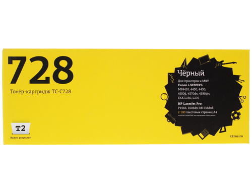 Купить Картридж лазерный T2 TC-C728 черный, с чипом  1022801. Характеристики, отзывы и цены в Донецке