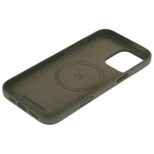 Купить Накладка  Magssory Eco Leather Case для Apple iPhone 16 Pro Max зеленый  9265554. Характеристики, отзывы и цены в Донецке