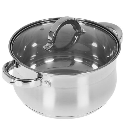 Купить Кастрюля TM Appetite Elisa JL03343 3.4 л 20 см серебристый  5401174. Характеристики, отзывы и цены в Донецке