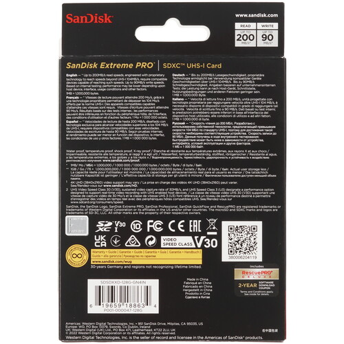 Купить Карта памяти SanDisk Extreme Pro SDXC 128 ГБ [SDSDXXD-128G-GN4IN]  9102928. Характеристики, отзывы и цены в Донецке