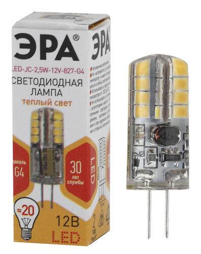 Купить Лампа светодиодная ЭРА LED-JC-2.5W-12V-827-G4  5417755. Характеристики, отзывы и цены в Донецке