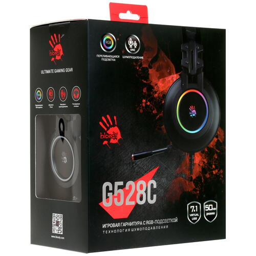 Купить Проводные наушники A4Tech Bloody G528C черный 2019  1601271. Характеристики, отзывы и цены в Донецке