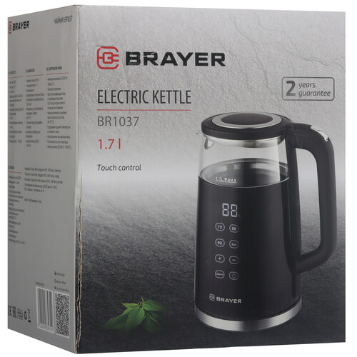 Купить Электрочайник BRAYER BR1037 черный  9987393. Характеристики, отзывы и цены в Донецке