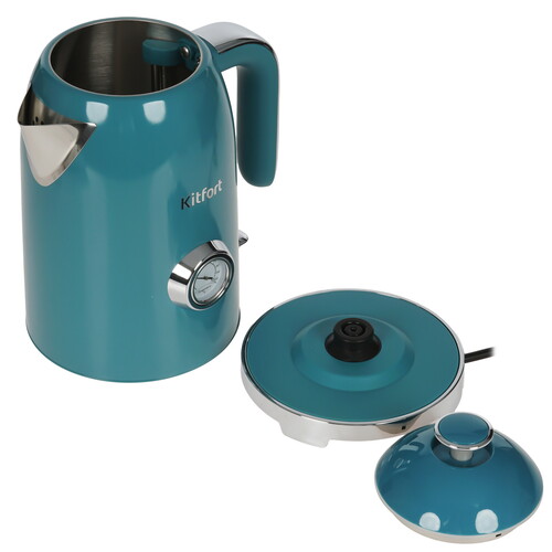Купить Электрочайник Kitfort КТ-6740 бирюзовый  9267933. Характеристики, отзывы и цены в Донецке