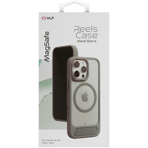 Купить Накладка  VLP Reels Case для Apple iPhone 16 Pro серый/прозрачный  5487082. Характеристики, отзывы и цены в Донецке