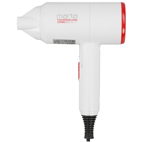 Купить Фен Marta MT-1267 белый/красный  9058742. Характеристики, отзывы и цены в Донецке