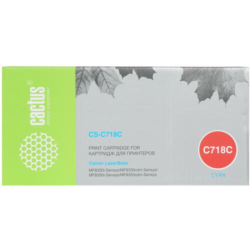 Купить Картридж лазерный Cactus CS-C718C голубой, с чипом  7939238. Характеристики, отзывы и цены в Донецке