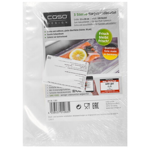 Купить Пакеты для вакуумного упаковщика CASO 3 Sterne 15*20  9297235. Характеристики, отзывы и цены в Донецке