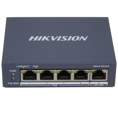 Купить Коммутатор Hikvision DS-3E0505P-E/M  4898196. Характеристики, отзывы и цены в Донецке