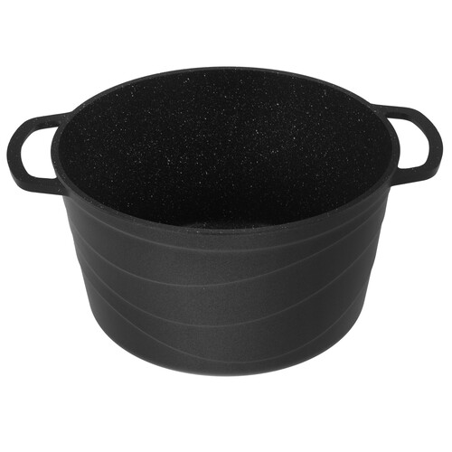 Купить Кастрюля НМП Литая Каменная 186650 5 л 24 см черный  9149670. Характеристики, отзывы и цены в Донецке
