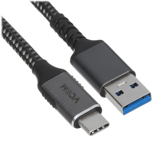 Купить Кабель круглый VCOM USB Type-C - USB 3.2 Gen 2 Type-A черный 1 м  5471485. Характеристики, отзывы и цены в Донецке