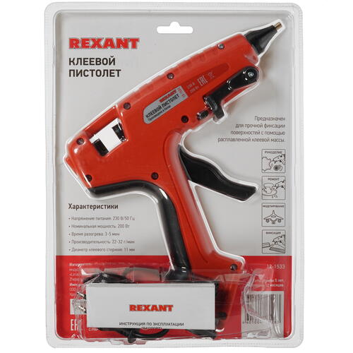 Купить Клеевой пистолет Rexant 12-1533  8169927. Характеристики, отзывы и цены в Донецке