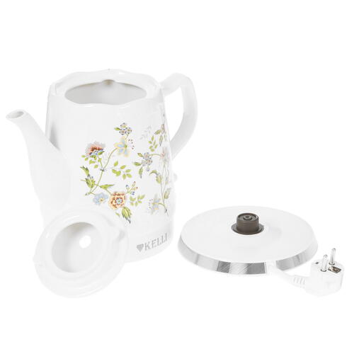 Купить Электрочайник KELLI KL-1401 белый  8195731. Характеристики, отзывы и цены в Донецке
