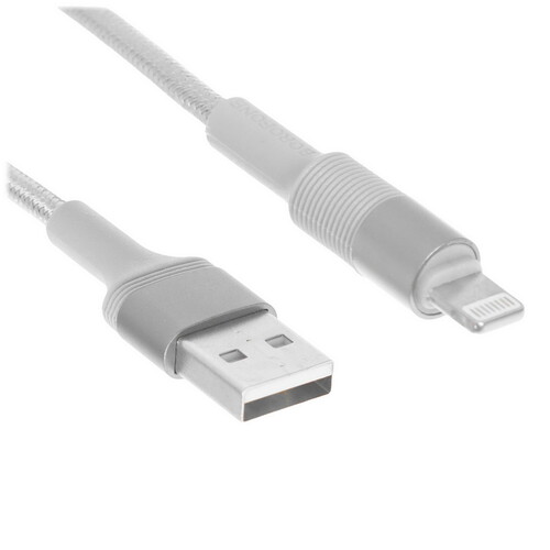 Купить Кабель круглый Borofone Lightning 8-pin - USB 2.0 Type-A серый 1 м  9244428. Характеристики, отзывы и цены в Донецке