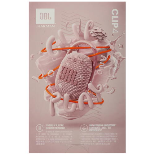Купить Портативная колонка JBL CLIP 4, розовый  5081452. Характеристики, отзывы и цены в Донецке