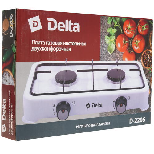 Купить Газовая плитка DELTA D-2206 белый  5349437. Характеристики, отзывы и цены в Донецке