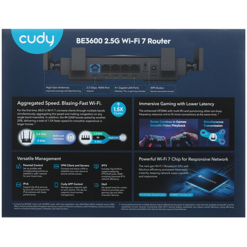 Купить Wi-Fi роутер Cudy WR3600H  9203648. Характеристики, отзывы и цены в Донецке