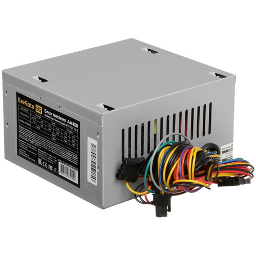 Купить Блок питания ExeGate AA450 [EX253683RUS-PC] серый  8187806. Характеристики, отзывы и цены в Донецке