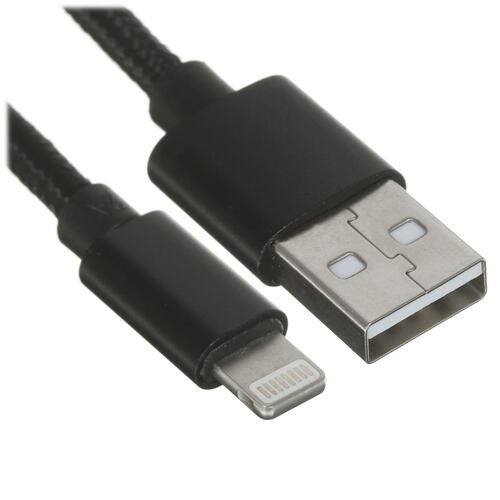 Купить Кабель круглый DEXP Lightning 8-pin - USB 2.0 Type-A черный 1 м  4834146. Характеристики, отзывы и цены в Донецке