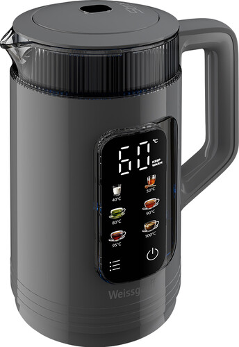 Купить Электрочайник Weissgauff WK 1520 Dt Touch BodyCool серый  9259477. Характеристики, отзывы и цены в Донецке