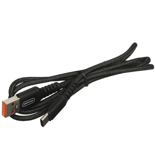 Купить Кабель круглый GoPower USB Type-C - USB 2.0 Type-A черный 1 м  5479682. Характеристики, отзывы и цены в Донецке